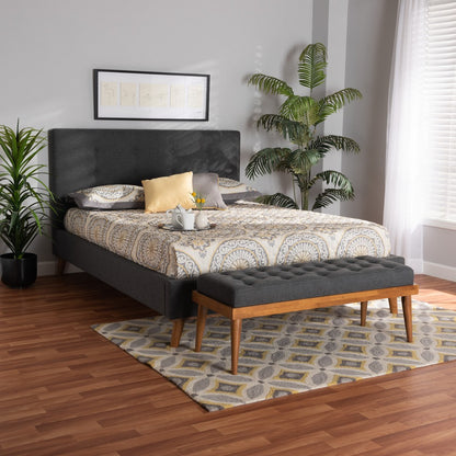 bali & pari - Valencia Queen Bedroom Set in Dark Grey/Walnut Brown - BBT6662-Dark Grey-Queen-2PC Set view 9