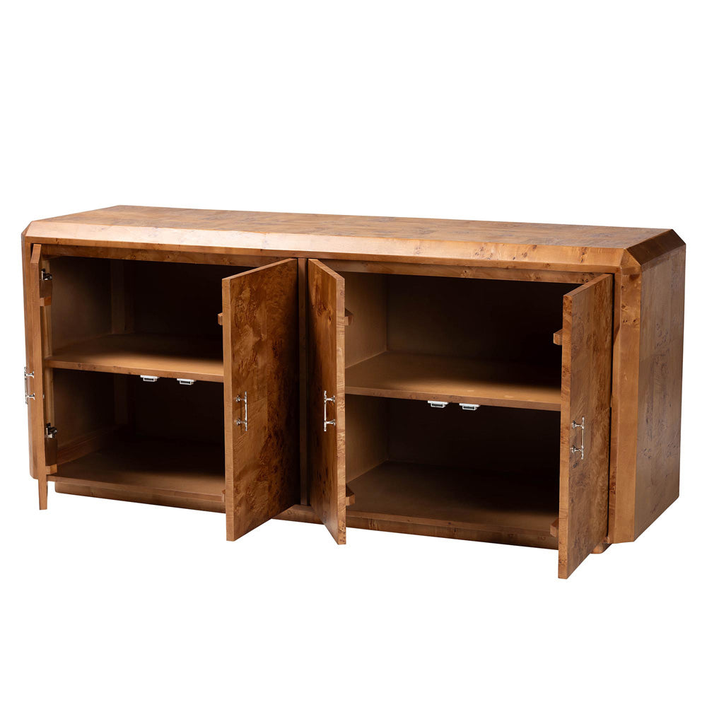 bali & pari - Valora Sideboard in Mappa Burl - SVN-1296-Natural Burl-Mega-Cabinet view 2