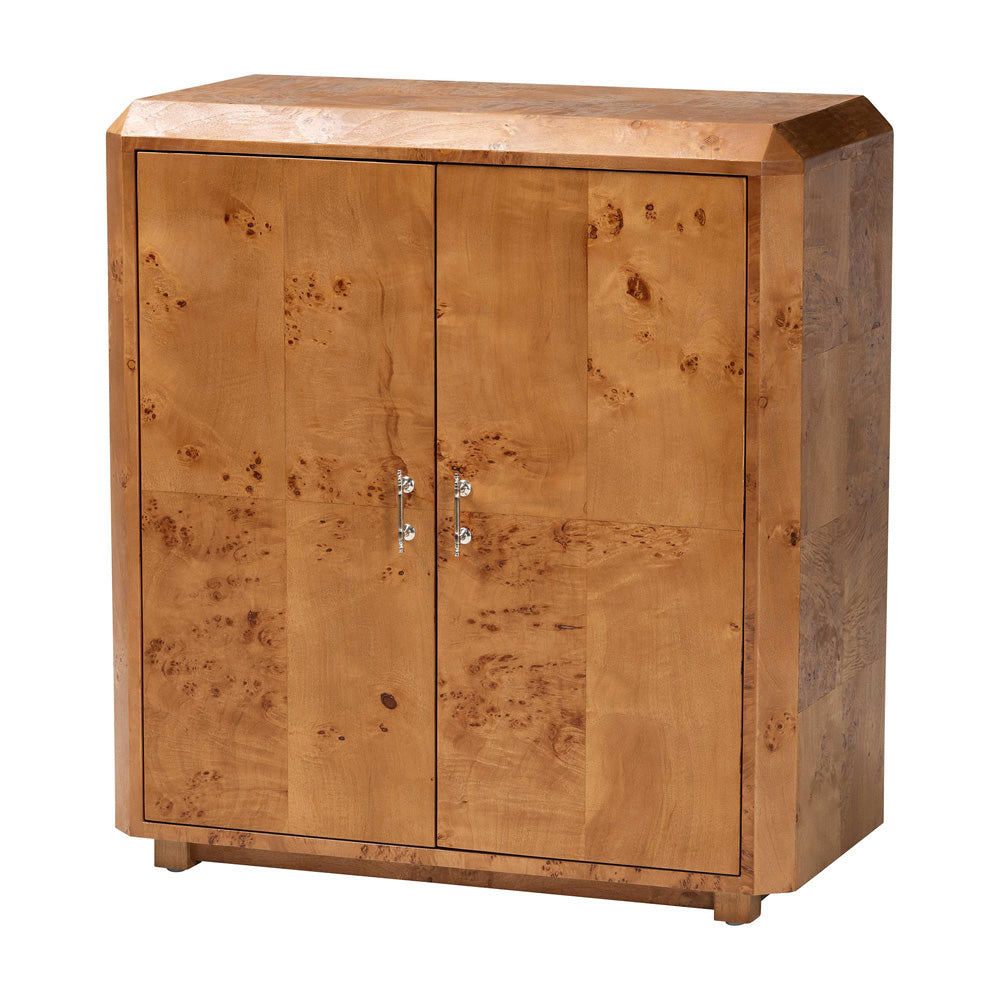bali & pari - Valora Sideboard in Mappa Burl - SVN-1308B-Natural Burl-Nebu-2DR-Cabinet view 1