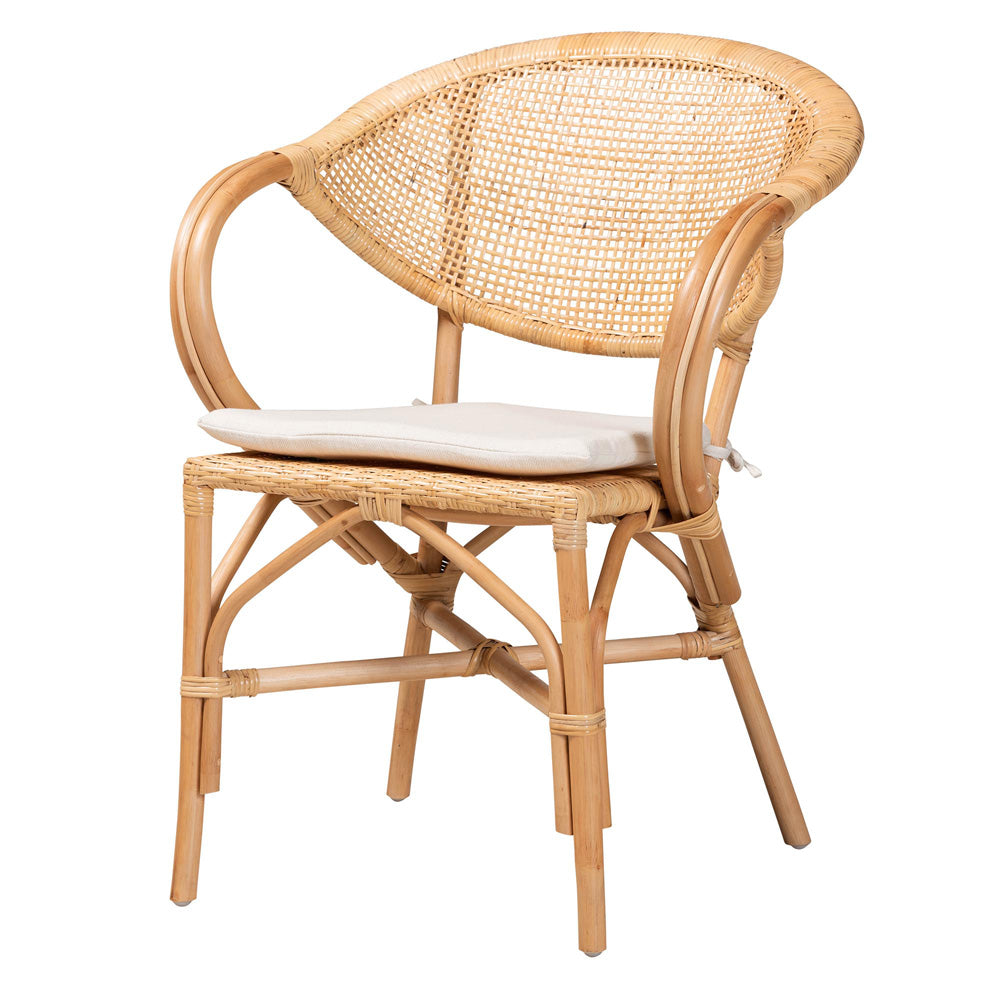 bali & pari - Varick Dining Chair in Natural Brown - RCN001-Rattan-DC view 1