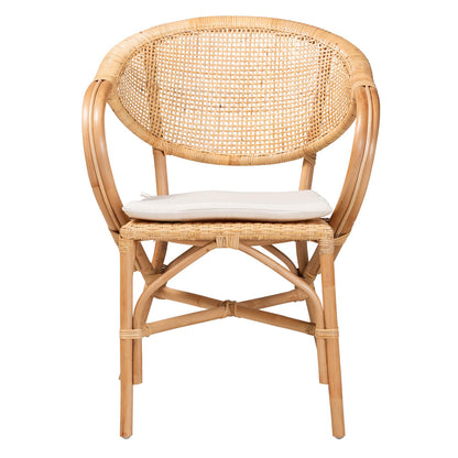 bali & pari - Varick Dining Chair in Natural Brown - RCN001-Rattan-DC view 2