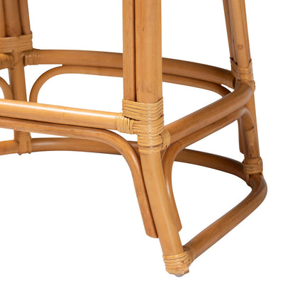 bali & pari - Veneto Bar Stool in Light honey/Dark brown/White - Veneto-Light Honey Rattan/Dark Brown Contrast-BS view 6