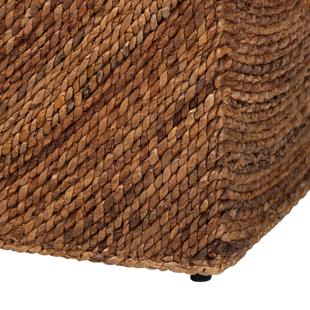 bali & pari - Verino Storage Bench in Natural Brown/Espresso Brown - Verino-Natural Seagrass Bench view 6