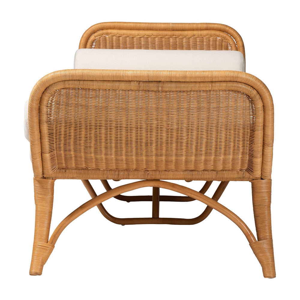 bali & pari - Veve Daybed in Light Honey/White - Veve-Light Honey Rattan/Cushioned-Daybed view 3