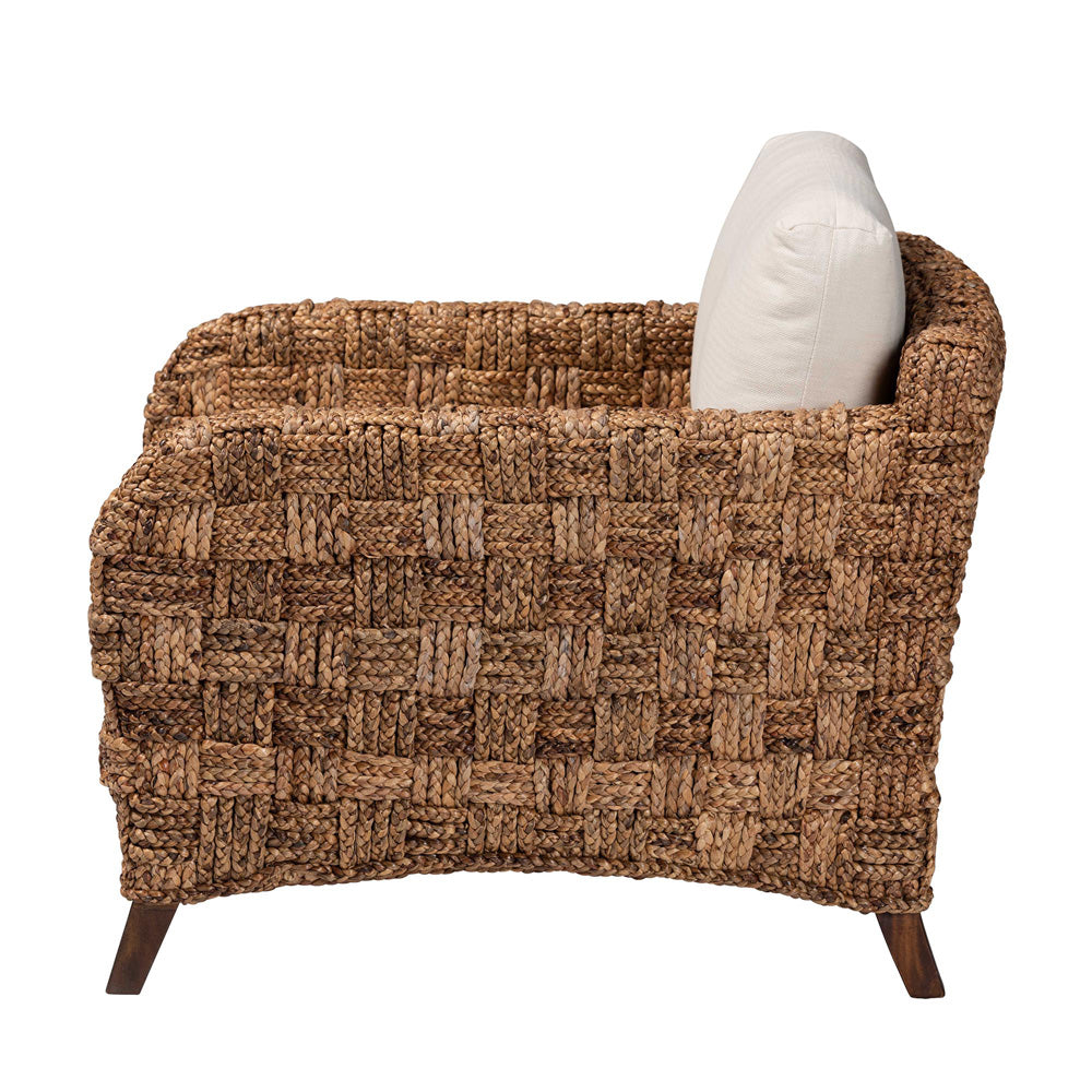bali & pari - Vevina Chair in White/Natural Brown/Dark Brown - DCWH 10016-Natural/White Cushions-CC view 3