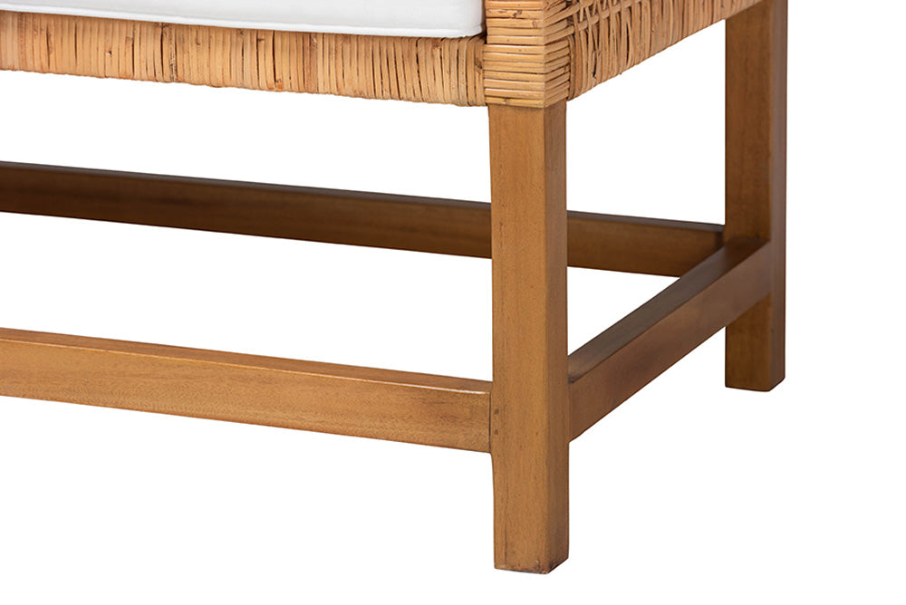 bali & pari - Vivan Bench - Vivan-SVN27285-Natural Rattan-Backrest Bench view 6