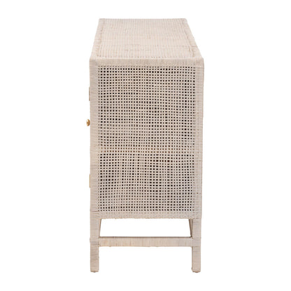 bali & pari - Vivan Storage Cabinet in French Grey - Vivan-SV2089-French Grey-Rattan-Cabinet view 4