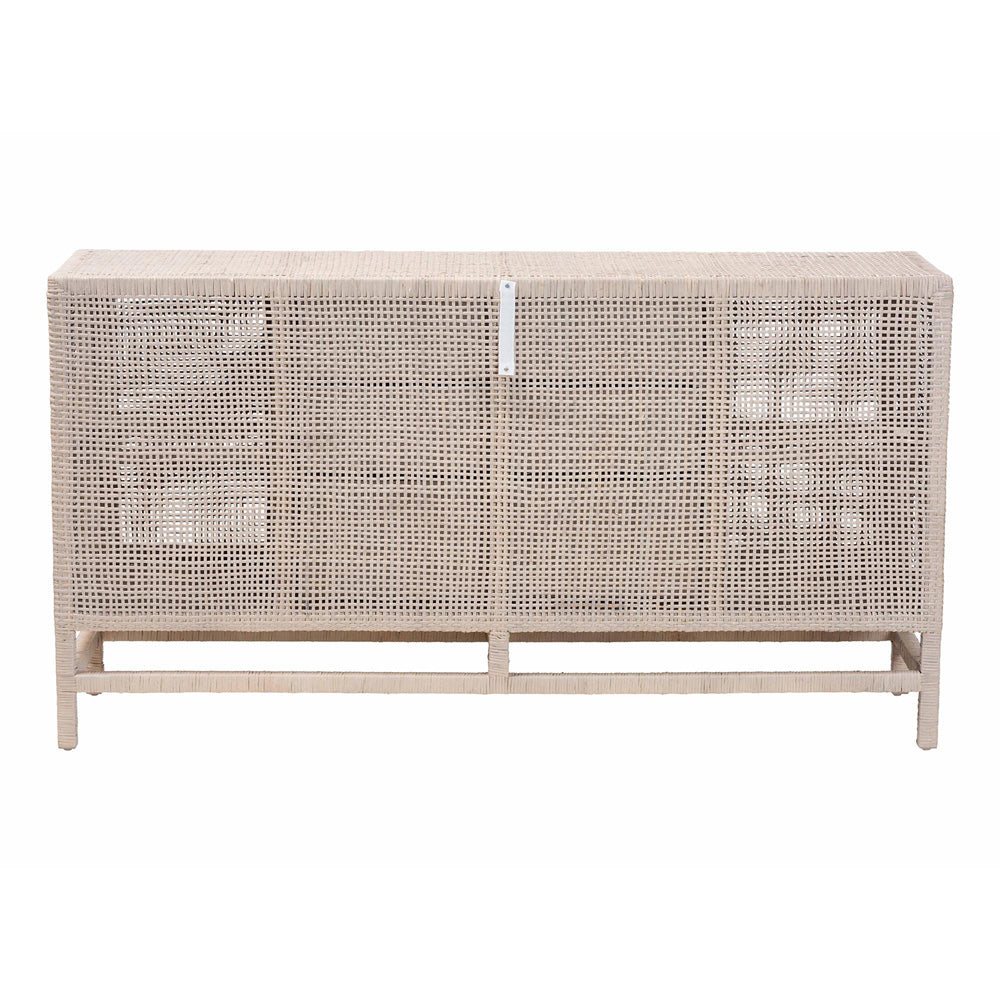 bali & pari - Vivan Storage Cabinet in French Grey - Vivan-SV2089-French Grey-Rattan-Cabinet view 5