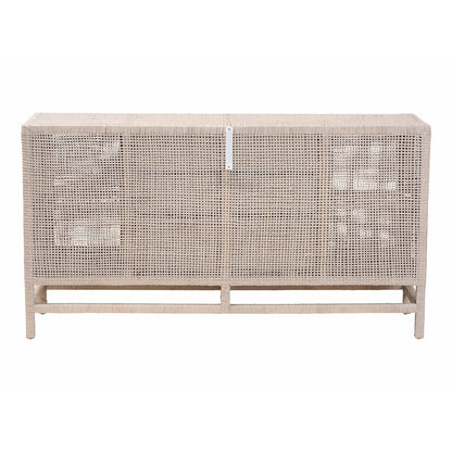 bali & pari - Vivan Storage Cabinet in French Grey - Vivan-SV2089-French Grey-Rattan-Cabinet view 5