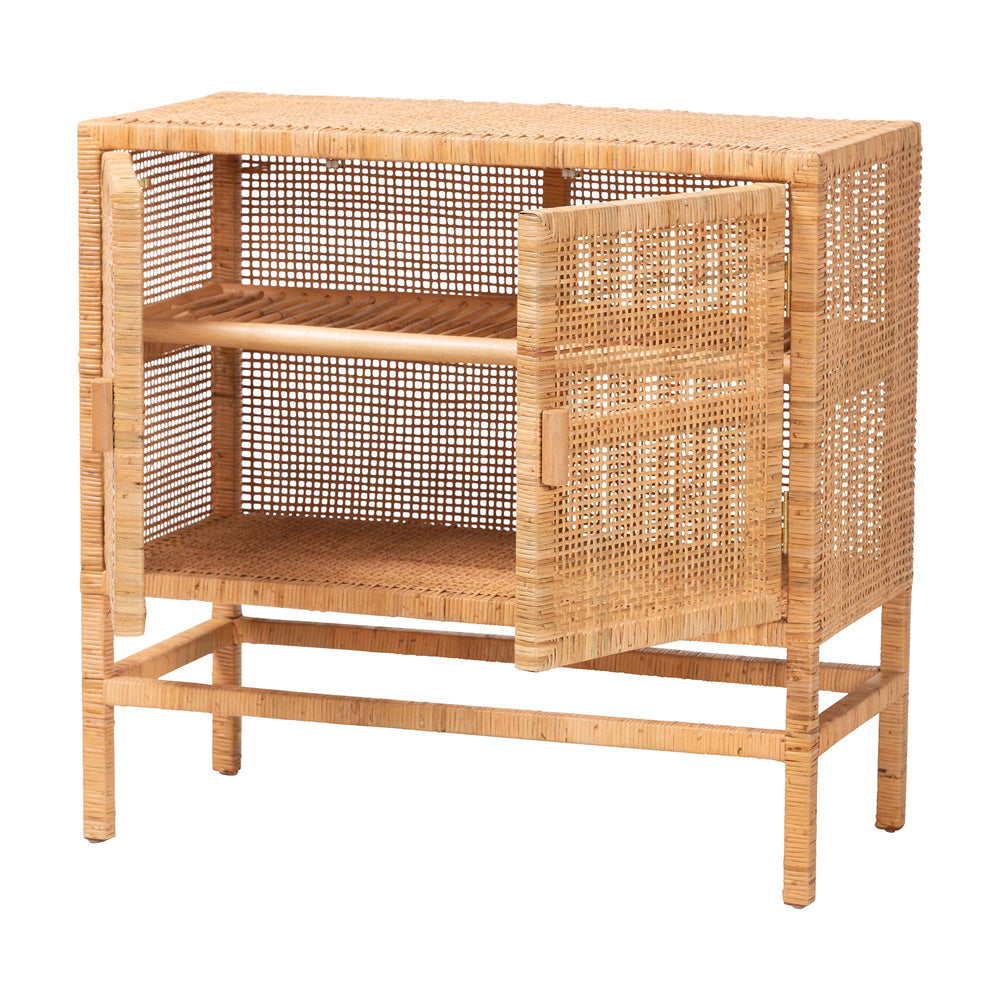bali & pari - Vivan Storage Cabinet in Natural Brown - Vivan-SVN2630A-Natural-Cabinet view 2