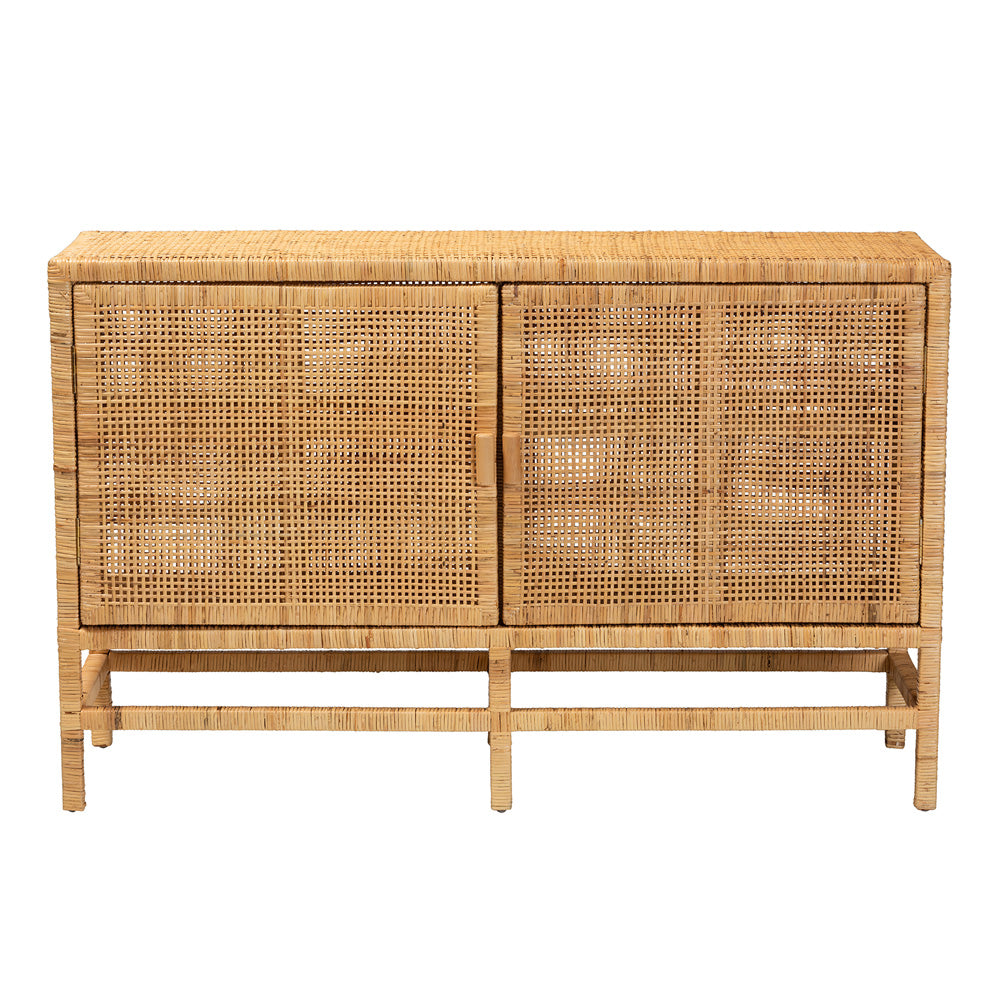 bali & pari - Vivan Storage Cabinet in Natural Brown - Vivan-W137-Rattan-Cabinet view 3