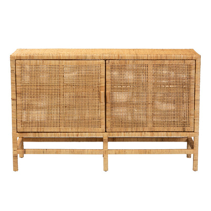 bali & pari - Vivan Storage Cabinet in Natural Brown - Vivan-W137-Rattan-Cabinet view 3