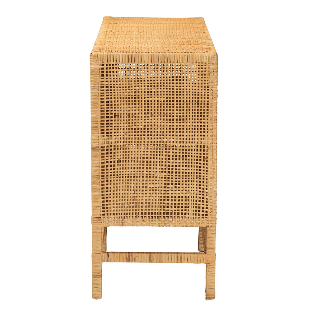 bali & pari - Vivan Storage Cabinet in Natural Brown - Vivan-W137-Rattan-Cabinet view 4
