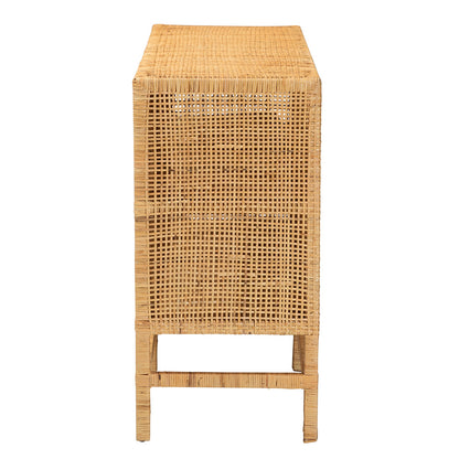 bali & pari - Vivan Storage Cabinet in Natural Brown - Vivan-W137-Rattan-Cabinet view 4