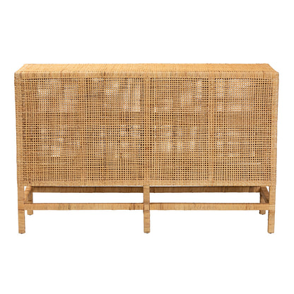 bali & pari - Vivan Storage Cabinet in Natural Brown - Vivan-W137-Rattan-Cabinet view 5