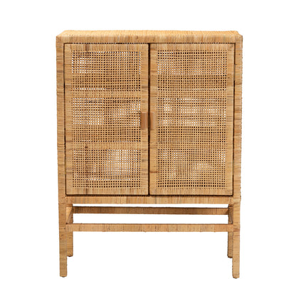 bali & pari - Vivan Storage Cabinet in Natural Brown - Vivan-W81-Rattan-Cabinet view 3