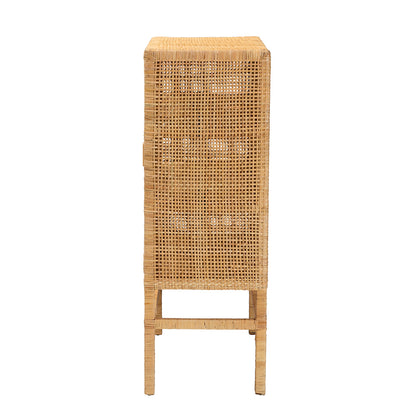 bali & pari - Vivan Storage Cabinet in Natural Brown - Vivan-W81-Rattan-Cabinet view 4