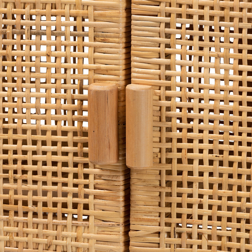 bali & pari - Vivan Storage Cabinet in Natural Brown - Vivan-W81-Rattan-Cabinet view 6