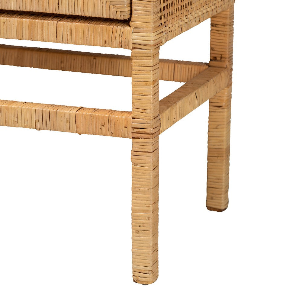 bali & pari - Vivan Storage Cabinet in Natural Brown - Vivan-W81-Rattan-Cabinet view 7