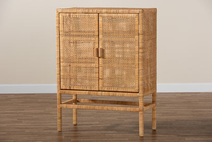bali & pari - Vivan Storage Cabinet in Natural Brown - Vivan-W81-Rattan-Cabinet view 10