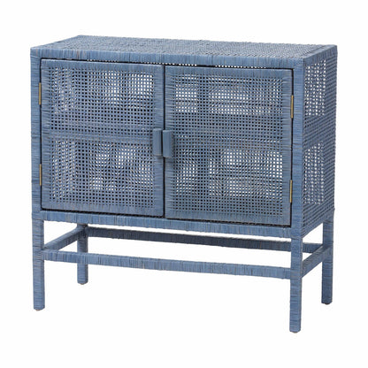 bali & pari - Vivan Storage Cabinet in Navy Blue - Vivan-SVN2630NB-Navy Blue-Cabinet view 1