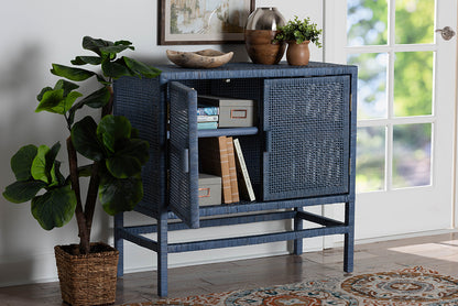bali & pari - Vivan Storage Cabinet in Navy Blue - Vivan-SVN2630NB-Navy Blue-Cabinet view 10