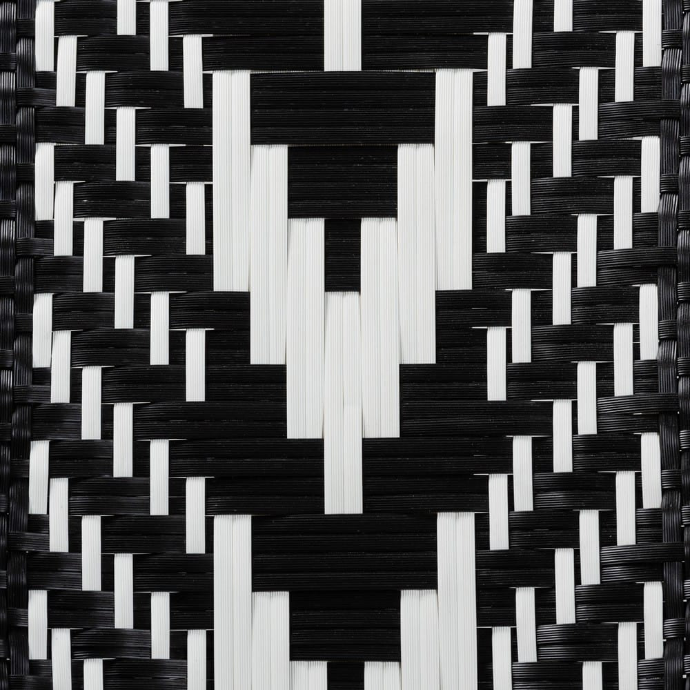 bali & pari - Wallis Dining Chair in Black/White/Natural Brown - BC010-W3-Rattan-DC Arm view 7