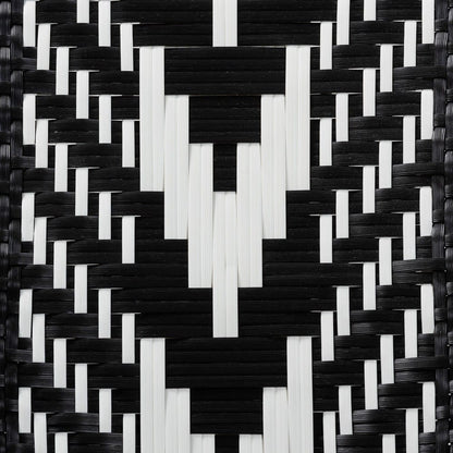 bali & pari - Wallis Dining Chair in Black/White/Natural Brown - BC010-W3-Rattan-DC Arm view 7