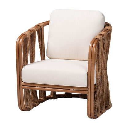 bali & pari - Westham Arm Chair in Brown/Light Brown/White - Westham-Light Brown-CC view 1