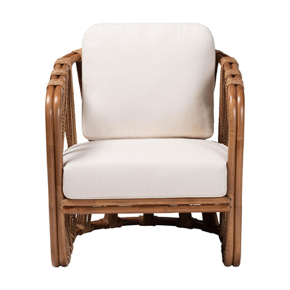 bali & pari - Westham Arm Chair in Brown/Light Brown/White - Westham-Light Brown-CC view 2
