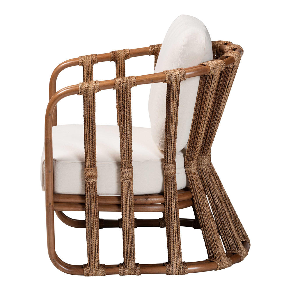 bali & pari - Westham Arm Chair in Brown/Light Brown/White - Westham-Light Brown-CC view 3