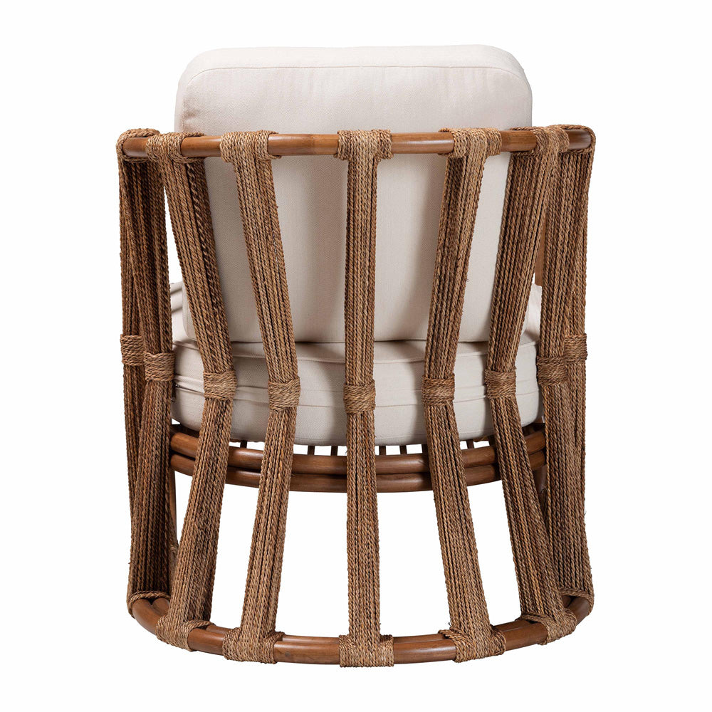 bali & pari - Westham Arm Chair in Brown/Light Brown/White - Westham-Light Brown-CC view 4