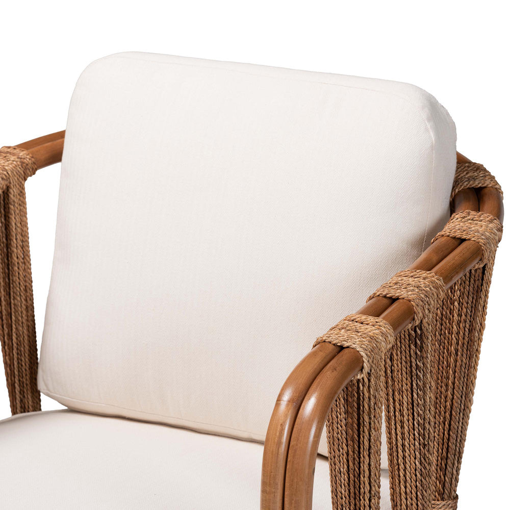 bali & pari - Westham Arm Chair in Brown/Light Brown/White - Westham-Light Brown-CC view 5