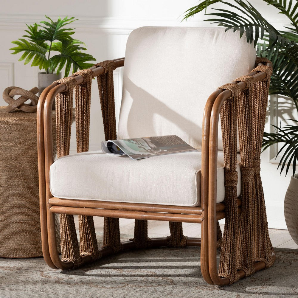 bali & pari - Westham Arm Chair in Brown/Light Brown/White - Westham-Light Brown-CC view 8