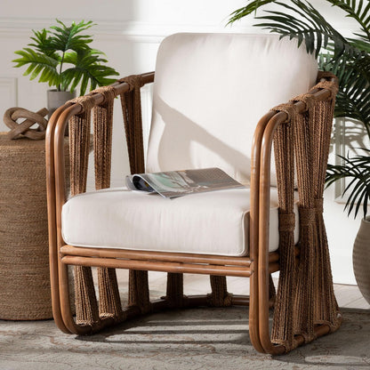 bali & pari - Westham Arm Chair in Brown/Light Brown/White - Westham-Light Brown-CC view 8