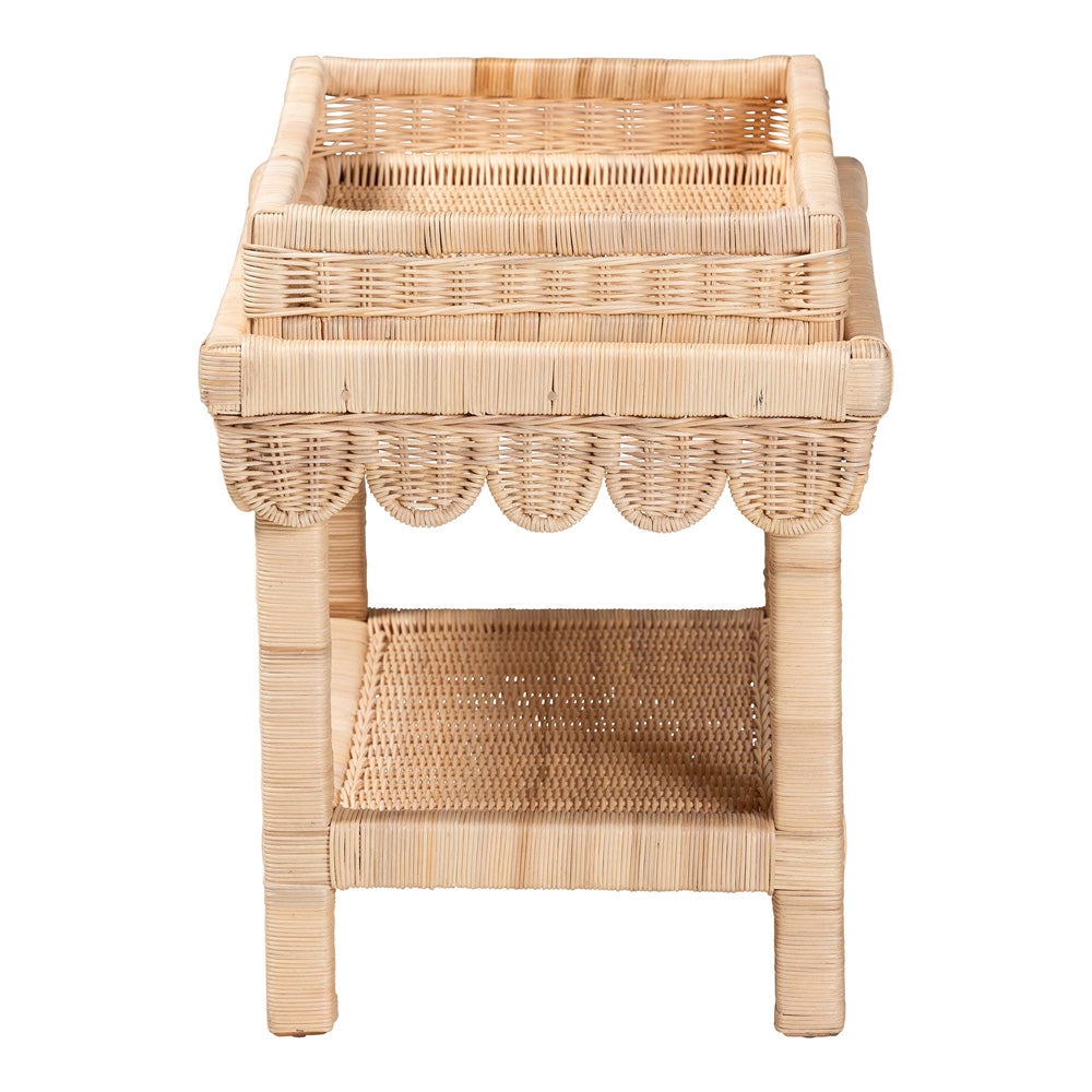 bali & pari  - Weyman End Table in Natural Brown - WS158-Natural Rattan-ET view 4