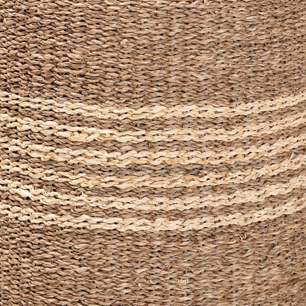 bali & pari - Wickham Footstool in Natural Brown - F234-FT6-Seagrass/Palm Leaf-Stool view 2