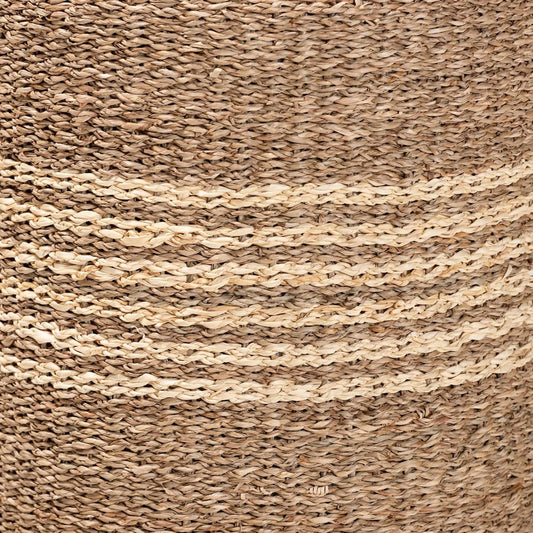 bali & pari - Wickham Footstool in Natural Brown - F234-FT6-Seagrass/Palm Leaf-Stool view 2