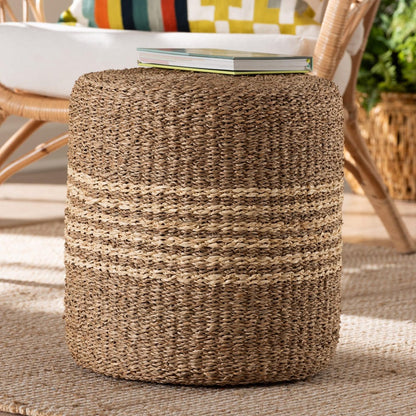 bali & pari - Wickham Footstool in Natural Brown - F234-FT6-Seagrass/Palm Leaf-Stool view 5