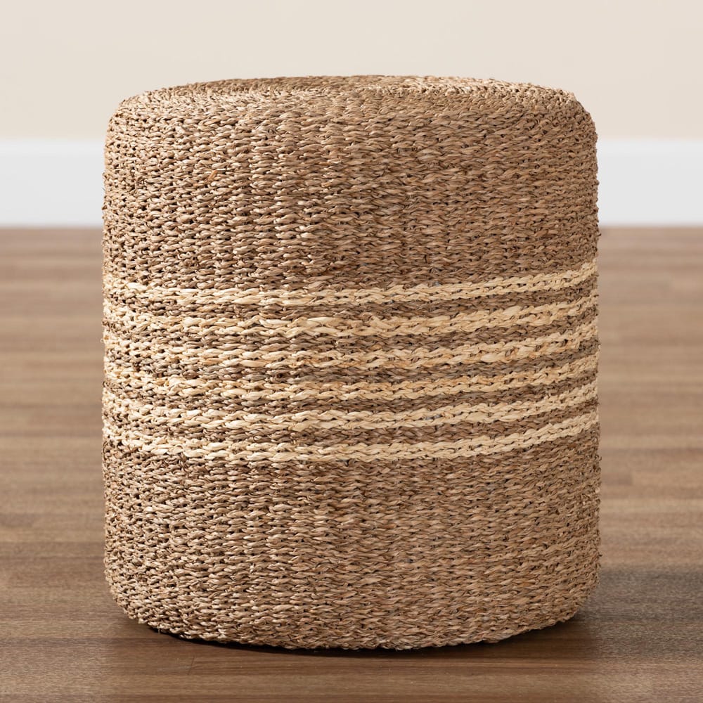 bali & pari - Wickham Footstool in Natural Brown - F234-FT6-Seagrass/Palm Leaf-Stool view 6