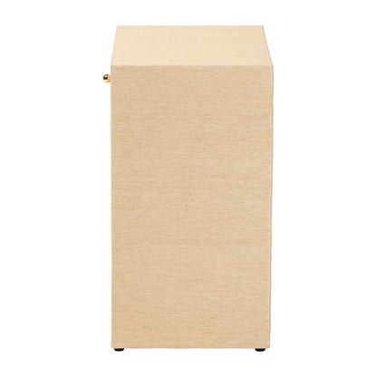 bali & pari  - William Nightstand in Light Brown/Gold - William-Light Brown-Woven Grasscloth-NS view 4