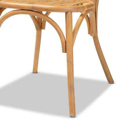bali & pari - Wina Set of 2 Dining Chairs in Natural Brown - Wina-Rattan-DC view 5