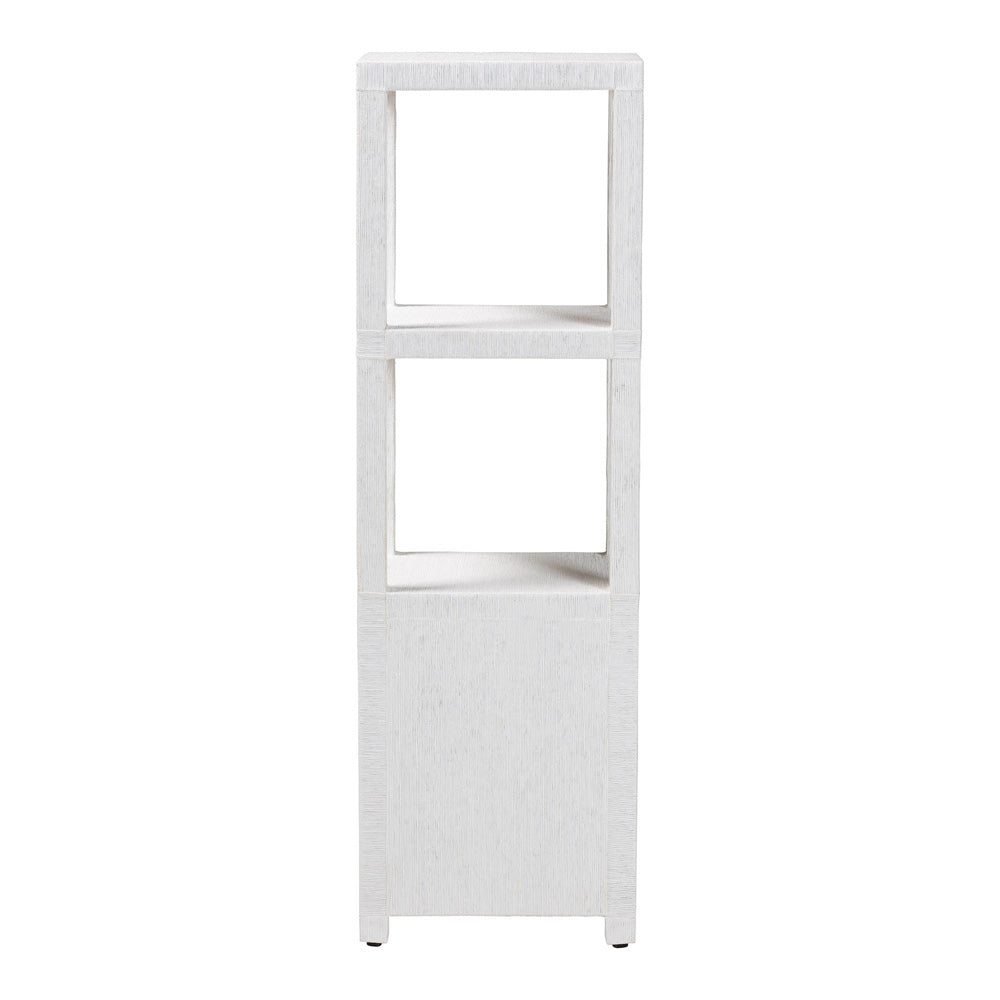 bali & pari  - Xavier Storage Cabinet in White/Gold - Xavier-White-2 Drawer-Cabinet view 5