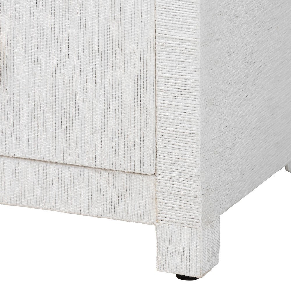 bali & pari  - Xavier Storage Cabinet in White/Gold - Xavier-White-2 Drawer-Cabinet view 7