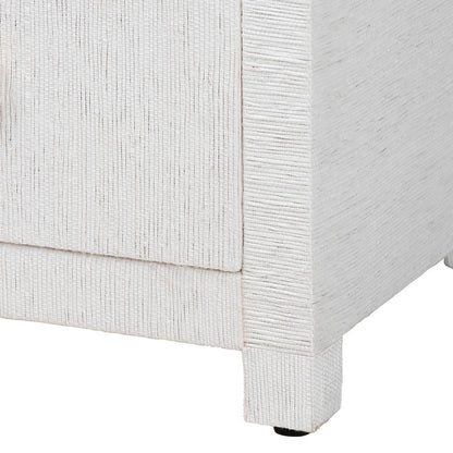 bali & pari  - Xavier Storage Cabinet in White/Gold - Xavier-White-2 Drawer-Cabinet view 7