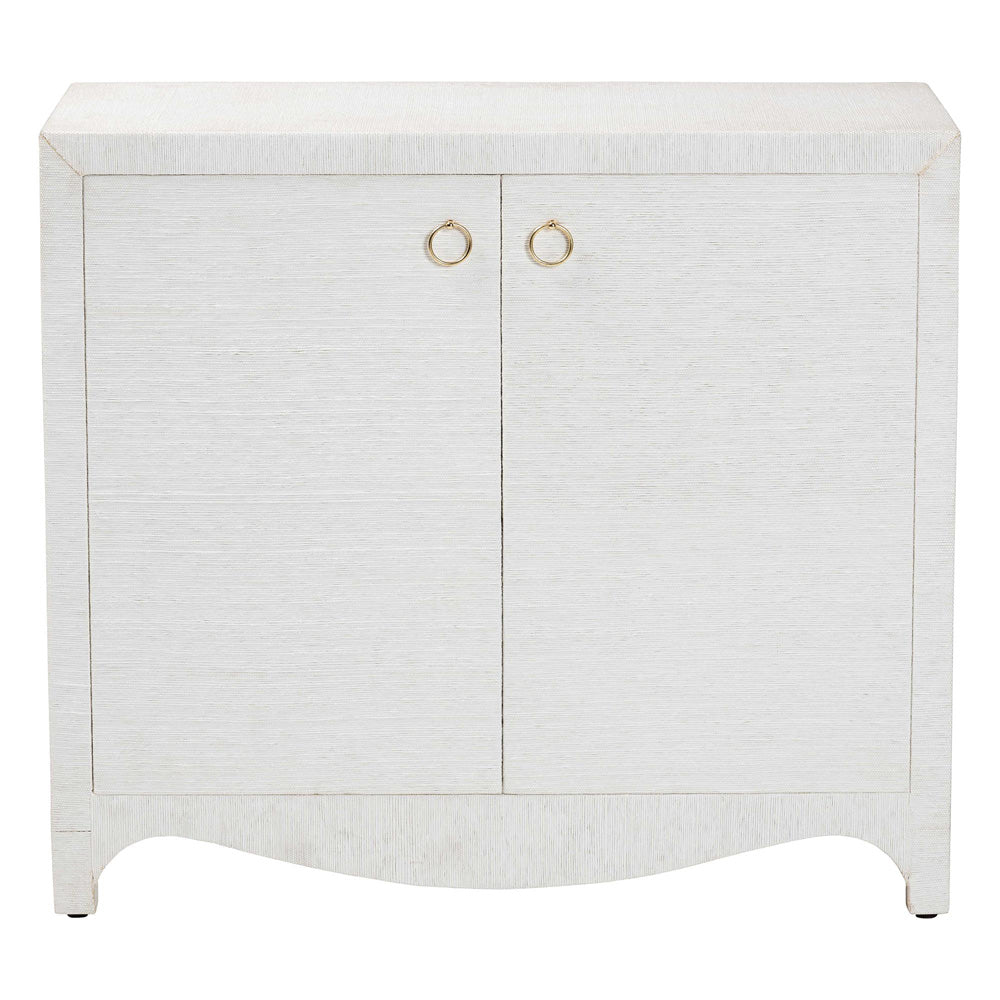 bali & pari  - Ximena Storage Cabinet in White/Gold - Ximena-2 Door-White-Cabinet view 3