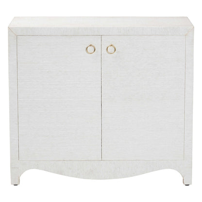 bali & pari  - Ximena Storage Cabinet in White/Gold - Ximena-2 Door-White-Cabinet view 3