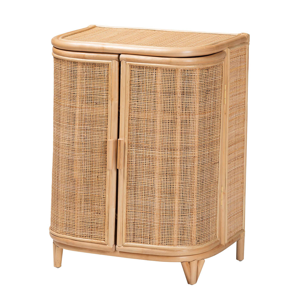 bali & pari - Yanka Storage Cabinet in Natural - WS 017-Natural Rattan-Large-Cabinet view 1