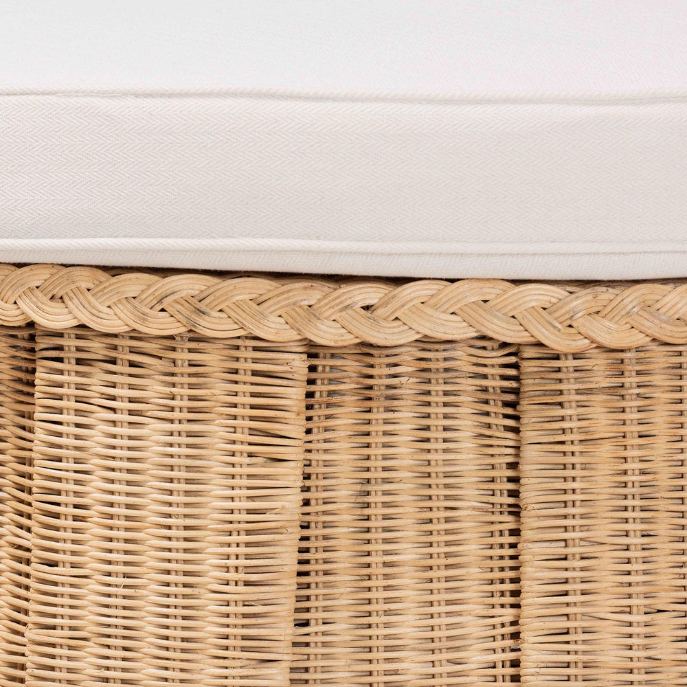 bali & pari - Ying Ottoman in Natural Brown - Ying-Large-Natural/Rattan-Cushion-Ottoman view 2