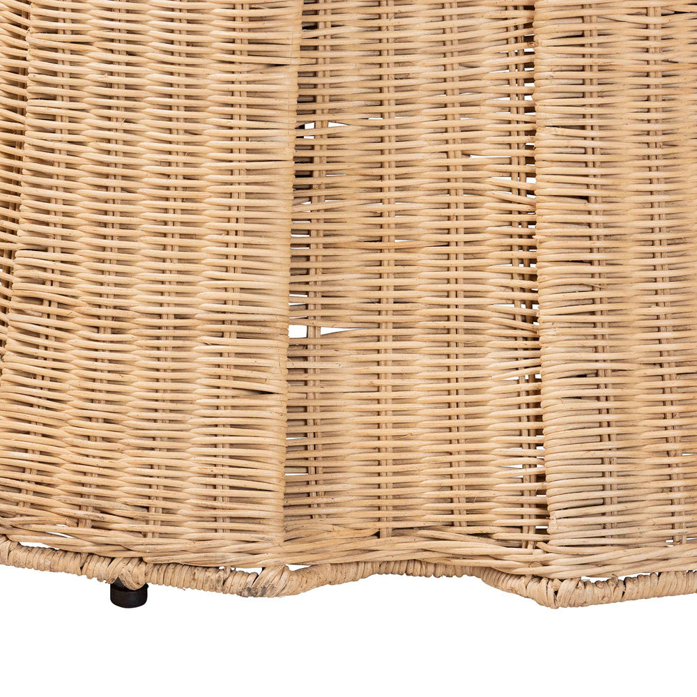 bali & pari - Ying Ottoman in Natural Brown - Ying-Large-Natural/Rattan-Cushion-Ottoman view 3
